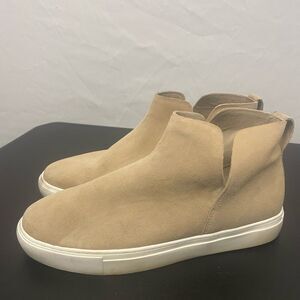 Birdie’s Tan Slip On Sneakers